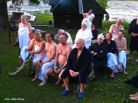 Bastubad vid Torne älv